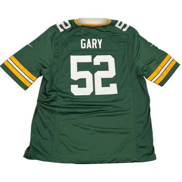 Green Bay Packers #52 Rashan Gary Nike Men's 2XL XXL Home Game Jersey Authentic